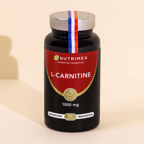 Fond blanc du pilulier de Carnitine