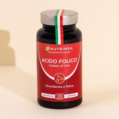 Integratore di acido folico, vitamina B9, in confezione da 120 capsule