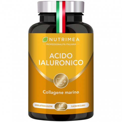 Integratore naturale acido ialuronico e collagene marino idrolizzato di Nutrimea