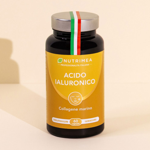 Integratore acido ialuronico e collagene marino di Nutrimea 60 capsule