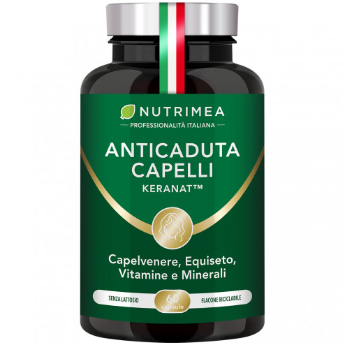 Integratore alimentare naturale Anticaduta Capelli con cheratina, biotina, zinco e selenio