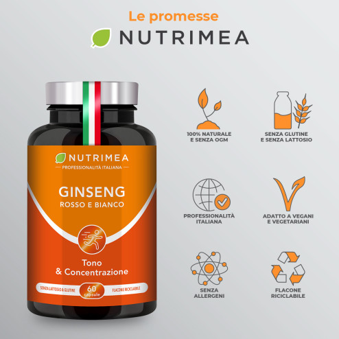 Ginseng come integratore per tono e vitalità in capsule