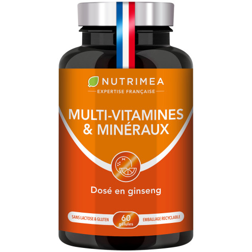 Fond blanc du pilulier de Multivitamines et Minéraux