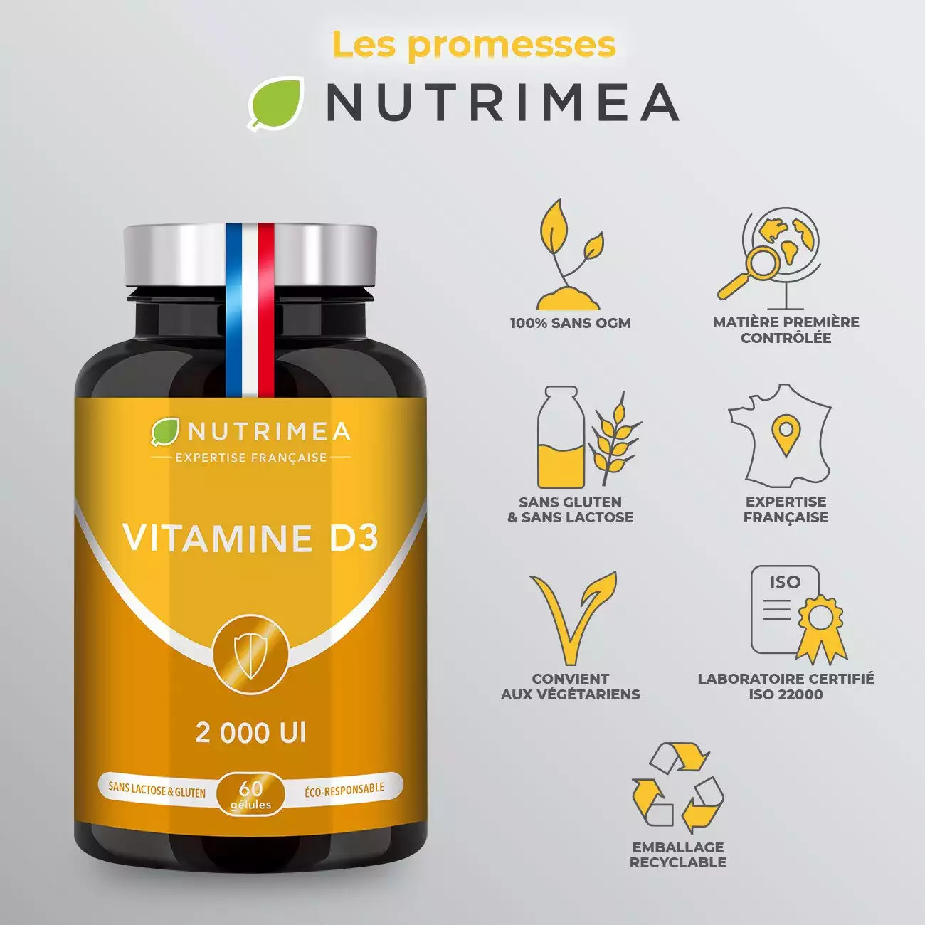 Gélules de Vitamine D3 gélules