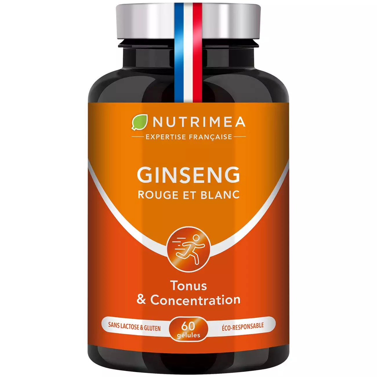 Fond blanc du pilulier de Ginseng