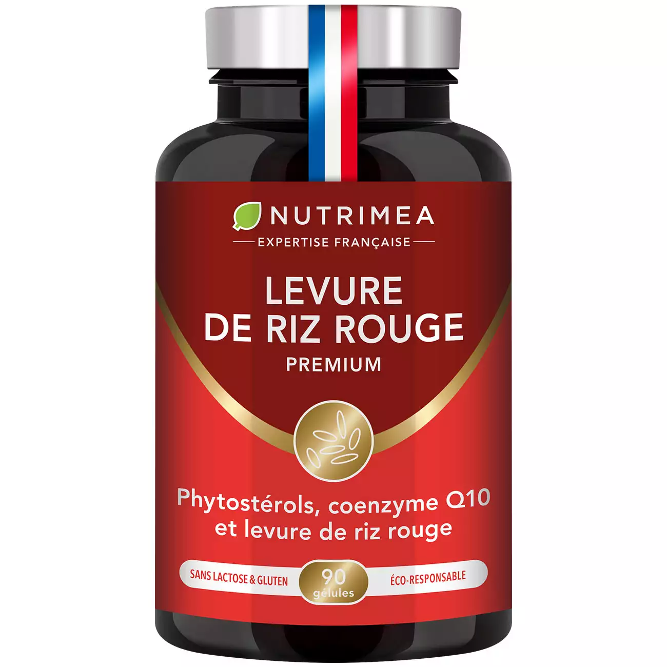 Fond blanc du pilulier de Levure de riz rouge Premium