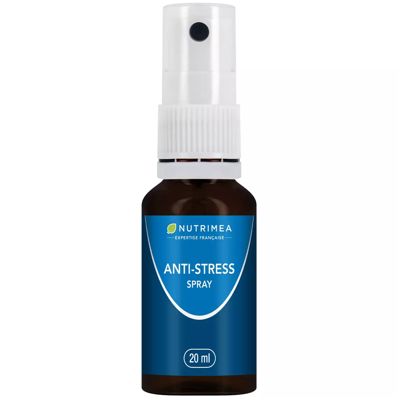 Fond blanc du pilulier de Spray anti-stress